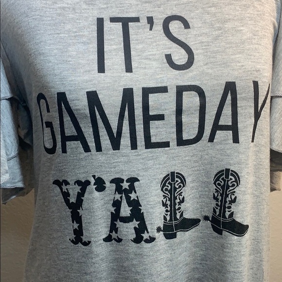 Alya It’s game day y’all cold shoulder top - Picture 3 of 5
